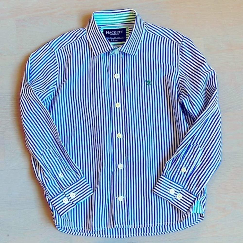 Hackett London shirt essential stripe blue size 3-4 y
